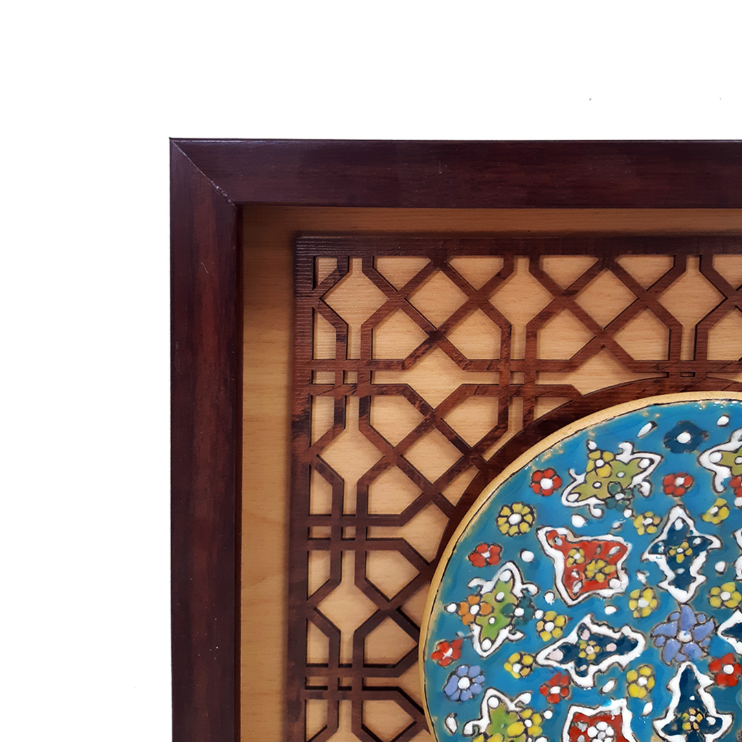 تابلو دیواری سفال میناکاری کد BS-06