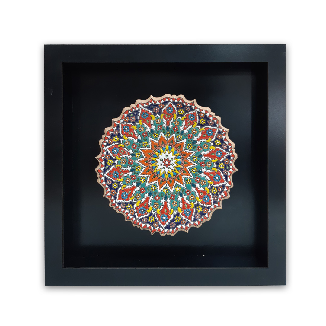 تابلو دیواری سفال میناکاری کد BS-07